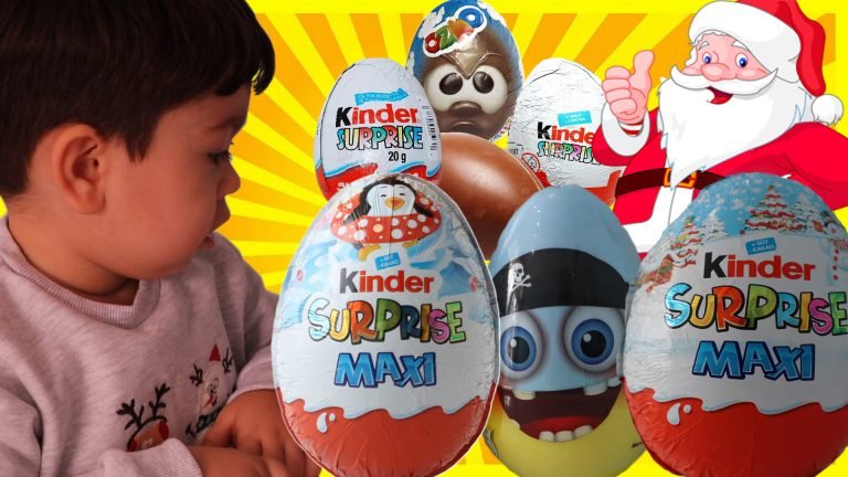 Yılbaşı özel oyuncaklı dev sürpriz yumurta açma videosu. Kinder Surprise Maxi, Ozmo, Toybox ve dev sürpriz yumurtalar açıp eğlenceli oyuncaklar çıkıyor.